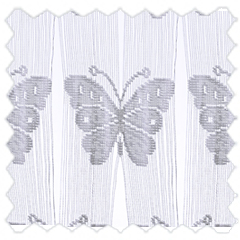 Beyaz Kelebek İpli Kelebek Tül Perde
