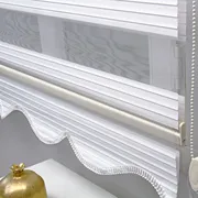 Brillant Pliseli Stor Zebra Perdeler Beyaz