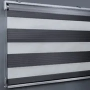 Pliseli Stor Zebra Perdeler Antrasit