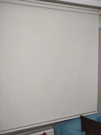 130x200 Çift Mekanizmalı Zincir Desenli Tül ve Karartma Stor Perde