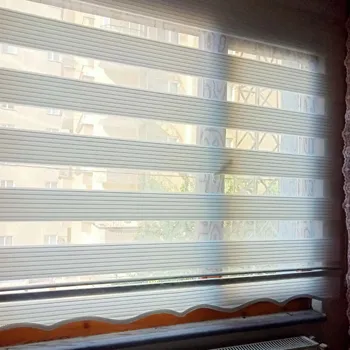 140x200 Kırık beyaz zebra stor perde