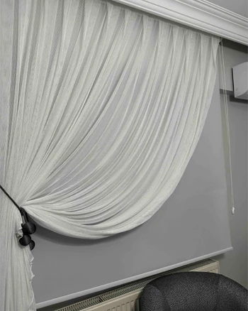 140x200 Simli blackout stor perde ve kruvaze tül perde fiyatı 2.641 TL