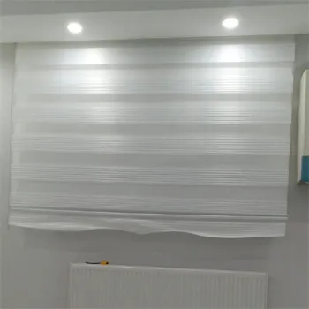 200x200 Kırık Beyaz Pileli Zebra Perde