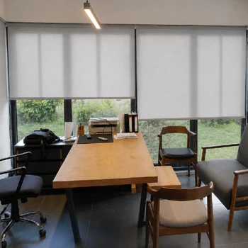 Açık Gri Stor Ofis Perdesi