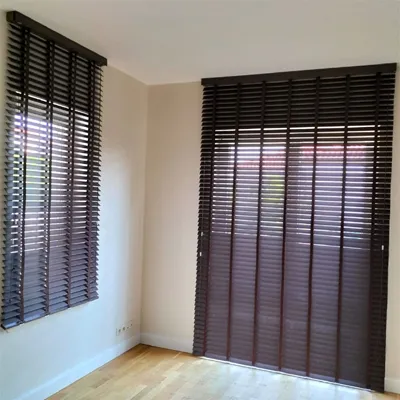 Ahşap görünümlü alev almaz 50 mm pvc jaluzi perde