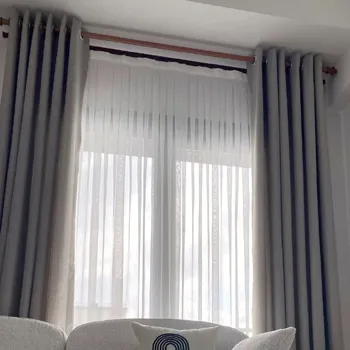 Ahşap Rustik Kuş Gözü Karartma Perde