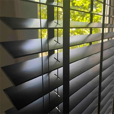 Antrasit Ahşap Jaluzi Perde Doğal Ağaç