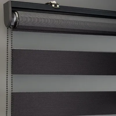 Brillant Antrasit Blackout Zebra Stor Perde