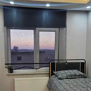 Çift Mekanizmalı Antrasit Tül ve Karartma Stor Yatak Odası Perdesi