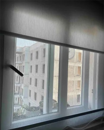 Çift mekanizmalı sade tül stor perde