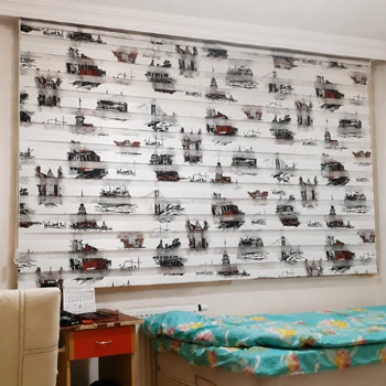 Çocuk Odası Zebra Perde İstanbul Desenli