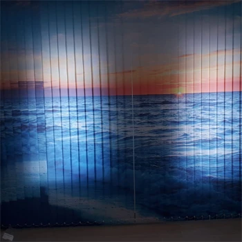 Deniz Manzaralı Dijital Baskıya Sahip Özel Tasarım Dikey Perde