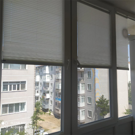En ucuz güneşlik plise cam balkon perdesi