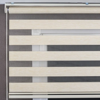 Krem Bambu Zebra Perde