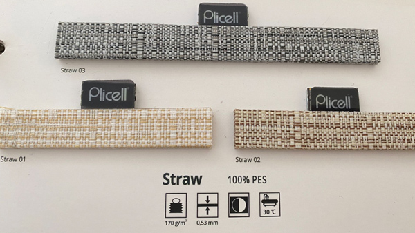 Plicell straw serisi hasır desenli balkon perdesi