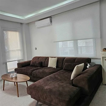 Salon için Jaluzi Görünümlü Tül Stor Perde