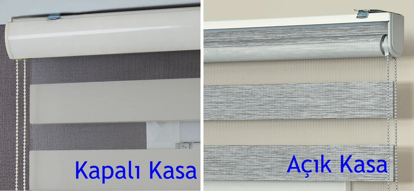 Zebra Perde Kapalı ve Açık Kasa Zebra Perde Kapalı ve Açık Kasa